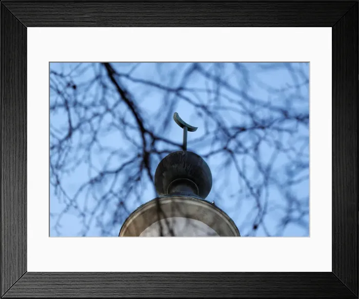 Framed Print : The minaret of the Brussels Great Mosque is seen in Brussels Framed Print : The minaret of the Brussels Great Mosque is seen in Brussels
