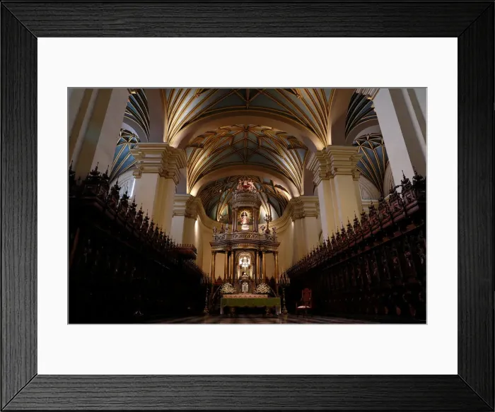Framed Print : A general view of the inside of Limas Cathedral in downtown Lima Framed Print : A general view of the inside of Limas Cathedral in downtown Lima