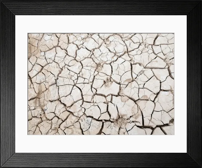 Framed Print : Animal footprints are stamped on the dried out ground of the partially empty Contreras Framed Print : Animal footprints are stamped on the dried out ground of the partially empty Contreras