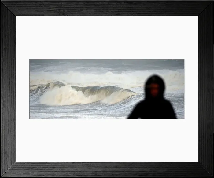 Framed Print : Waves break along Frances Atlantic coastline at sunset in Lacanau Framed Print : Waves break along Frances Atlantic coastline at sunset in Lacanau
