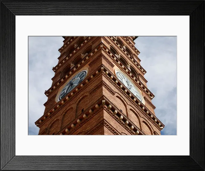 Framed Print : The clock tower of St. Andrews Catholic Church is pictured in Pasadena Framed Print : The clock tower of St. Andrews Catholic Church is pictured in Pasadena
