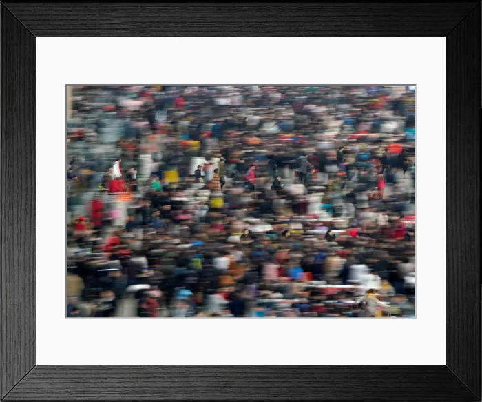 Framed Print : Passengers wait to board trains at Shanghais Hongqiao Railway Station as the annual