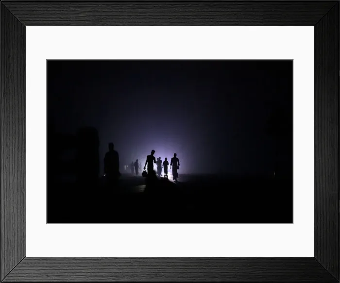 Framed Print : The Wider Image: Rohingya refugees fish in troubled waters