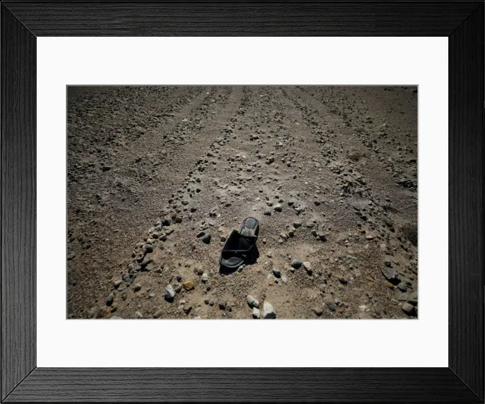 Framed Print : Debris is seen as water levels fall at Voelvlei dam, one of the regions largest water Framed Print : Debris is seen as water levels fall at Voelvlei dam, one of the regions largest water