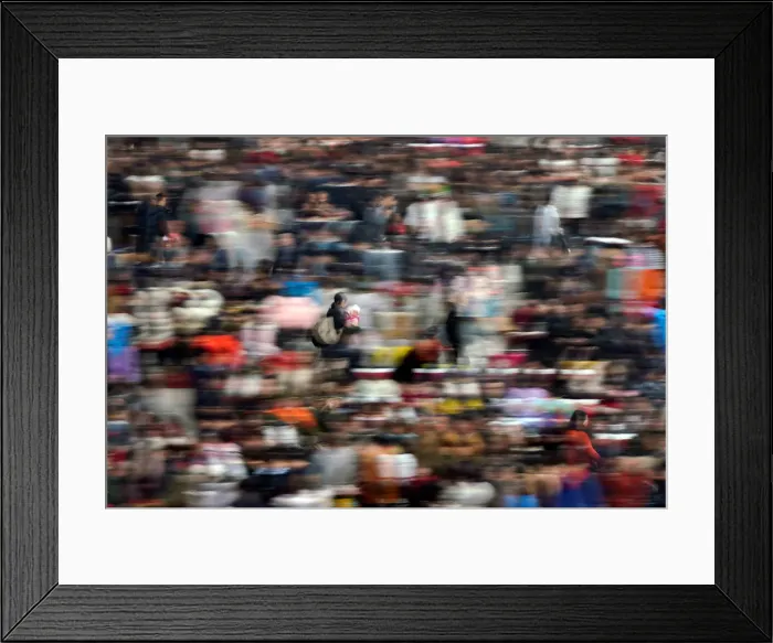 Framed Print : Passengers wait to board trains at Shanghais Hongqiao Railway Station as the annual Framed Print : Passengers wait to board trains at Shanghais Hongqiao Railway Station as the annual