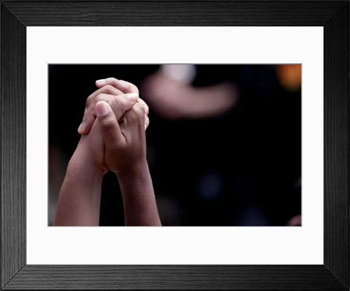Framed Print : Demonstrators gesture during the wake of Rio de Janeiros city councillor Marielle Franco Framed Print : Demonstrators gesture during the wake of Rio de Janeiros city councillor Marielle Franco