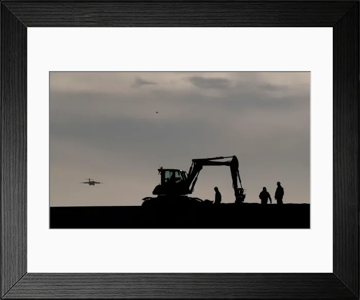 Framed Print : Construction takes place on the Western Peripheral Route in Aberdeen Framed Print : Construction takes place on the Western Peripheral Route in Aberdeen
