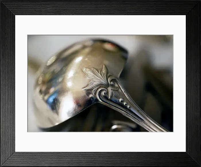 Framed Print : Silver products are pictured in a second-hand silverware shop in Bordeaux, France Framed Print : Silver products are pictured in a second-hand silverware shop in Bordeaux, France