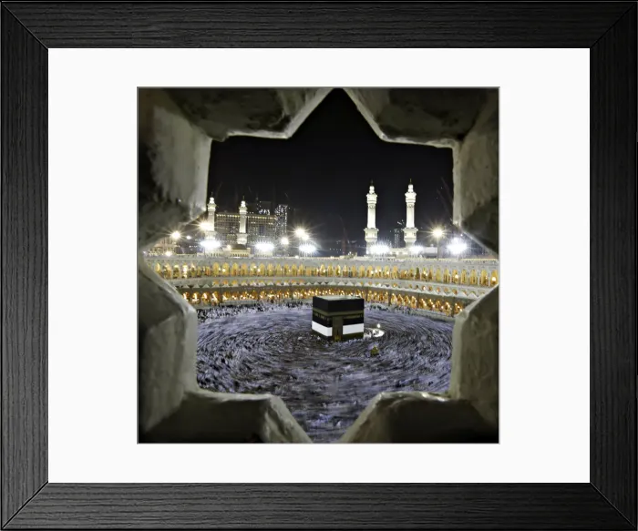 Framed Print : Muslim pilgrims circle the Kaaba and pray at the Grand mosque during the annual haj Framed Print : Muslim pilgrims circle the Kaaba and pray at the Grand mosque during the annual haj