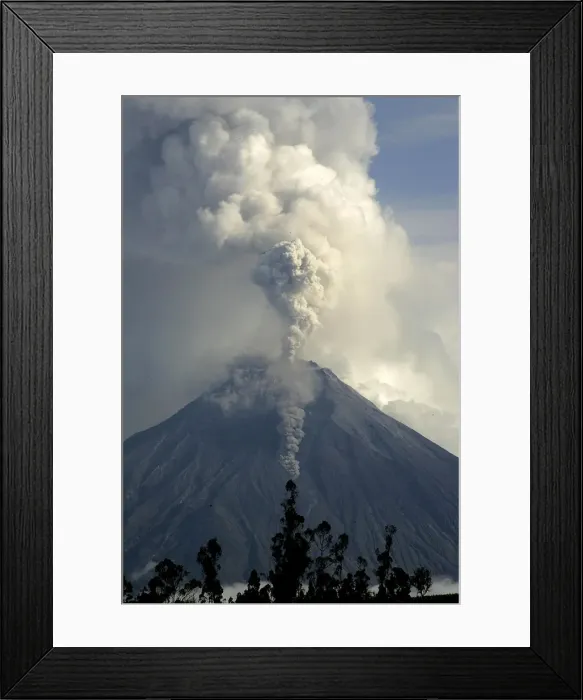 Framed Print : Ecuadors Tungurahua volcano erupts in Banos, south of Quito Framed Print : Ecuadors Tungurahua volcano erupts in Banos, south of Quito