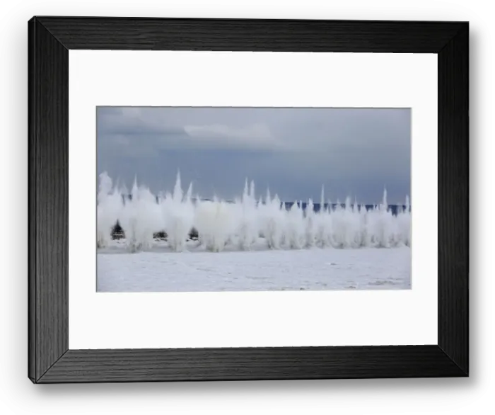 Framed Print : A blast rips through the ice covering the Kan river to reduce the risk of floods Framed Print : A blast rips through the ice covering the Kan river to reduce the risk of floods