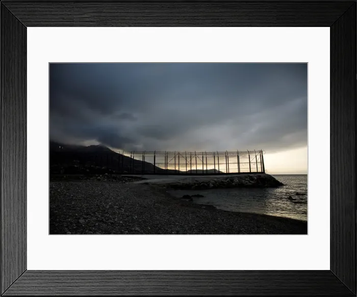 Framed Print : The border fence separating Spains northern enclave Ceuta and Morocco is seen from Ceuta Framed Print : The border fence separating Spains northern enclave Ceuta and Morocco is seen from Ceuta