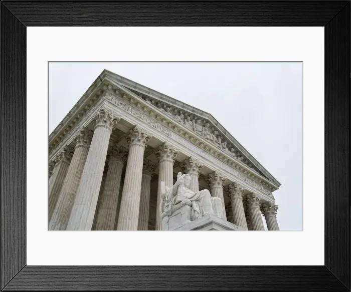Framed Print : The U. S. Supreme Court is seen as the court nears the end of its term in Washington Framed Print : The U. S. Supreme Court is seen as the court nears the end of its term in Washington