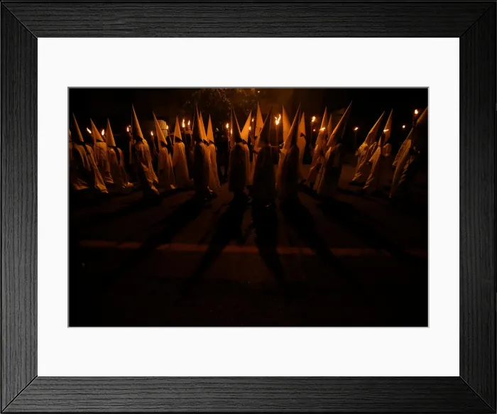 Framed Print : Catholics take part in the Procession of Silence on Good Friday during Holy Week in Framed Print : Catholics take part in the Procession of Silence on Good Friday during Holy Week in