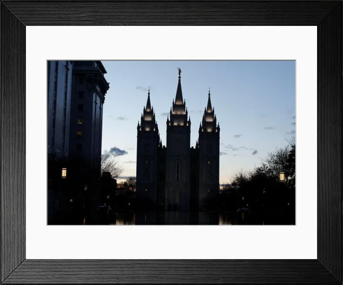Framed Print : The Mormon Temple is shown at Temple Square downtown Salt Lake City Framed Print : The Mormon Temple is shown at Temple Square downtown Salt Lake City