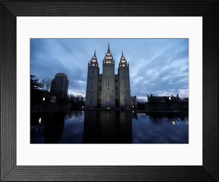 Framed Print : The Mormon Temple is shown at Temple Square, downtown Salt Lake City Framed Print : The Mormon Temple is shown at Temple Square, downtown Salt Lake City