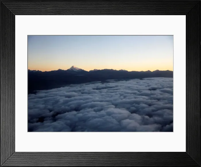 Framed Print : An aerial view of the Andres mountains near La Paz