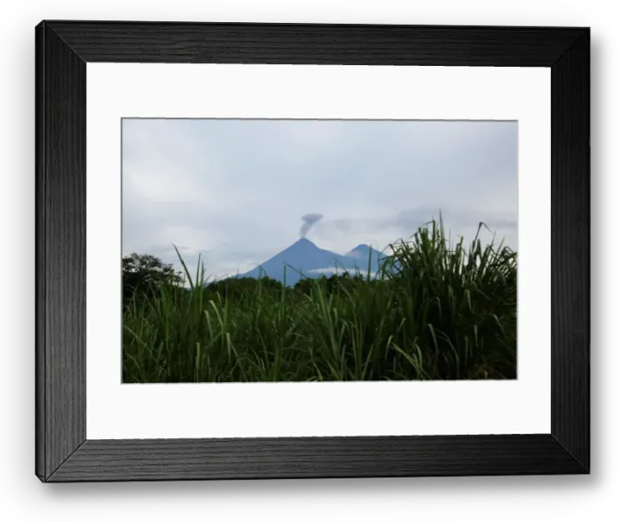 Framed Print : The Fuego volcano is seen from San Miguel Los Lotes Framed Print : The Fuego volcano is seen from San Miguel Los Lotes