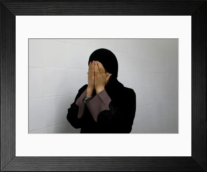 Framed Print : Relative of a Palestinian, who was killed by Israeli troops