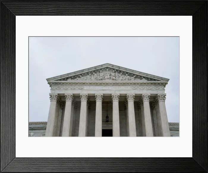 Framed Print : The U. S. Supreme Court is seen as the court nears the end of its term in Washington Framed Print : The U. S. Supreme Court is seen as the court nears the end of its term in Washington