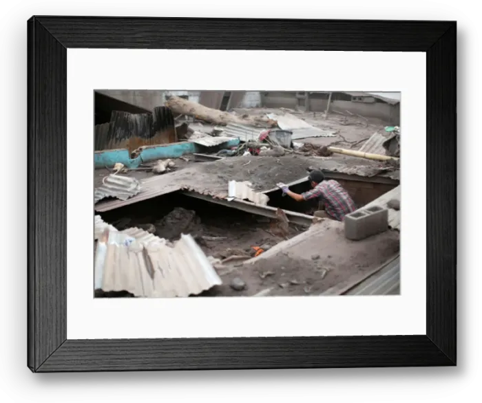 Framed Print : Fuego volcano aftermath at San Miguel Los Lotes in Escuintla Framed Print : Fuego volcano aftermath at San Miguel Los Lotes in Escuintla