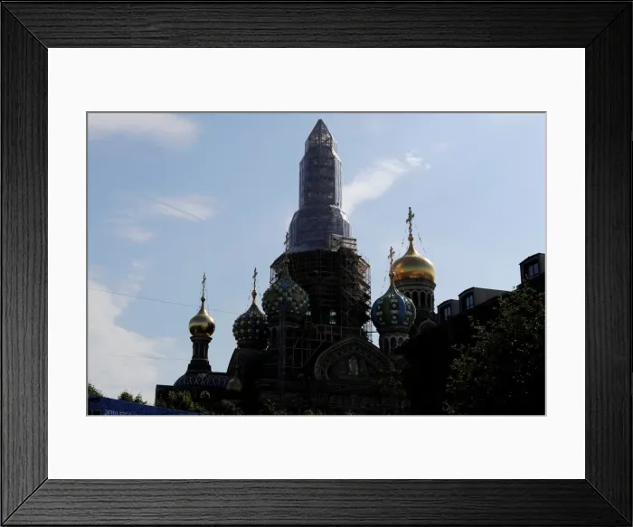 Framed Print : A general view shows the church of the Savior on Spilled Blood in Saint Petersburg