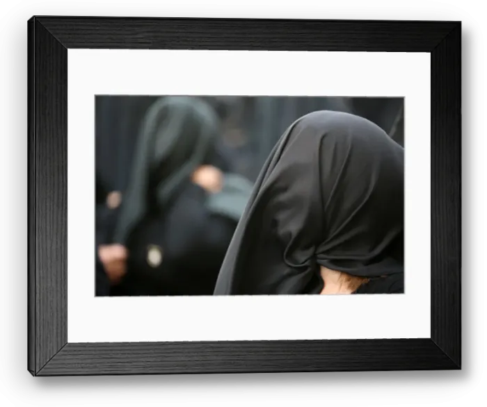 Framed Print : Worshippers take part in the procession of the Madonna della Vergine Desolata during Framed Print : Worshippers take part in the procession of the Madonna della Vergine Desolata during