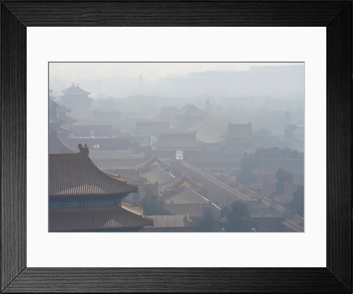 Framed Print : Forbidden City is seen amid smog ahead of Chinese Lunar New Year in Beijing Framed Print : Forbidden City is seen amid smog ahead of Chinese Lunar New Year in Beijing