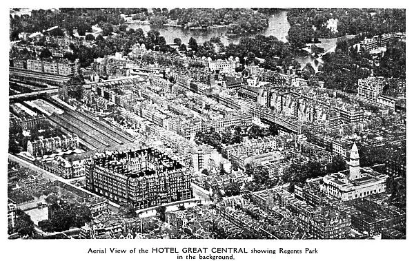 Aerial view of Hotel Great Central and Regents Park, London
