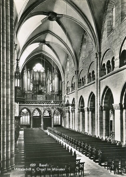 Basel, Switzerland - interior of the Basel Minster church