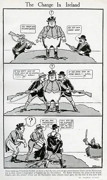 Cartoon, The Change in Ireland, WW1