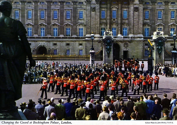Changing the guard at Buckingham Palace