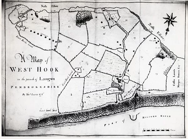 Colliery map of Hook, Pembrokeshire, South Wales