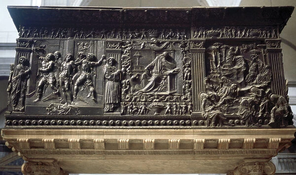Donatello (1386-1466). Reliefs for the bronze pulpits in the