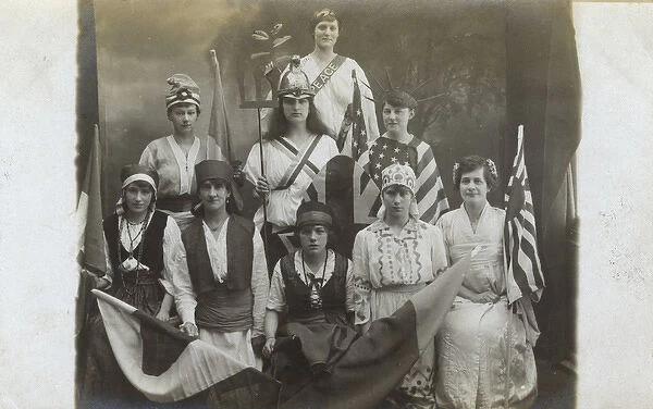 Fancy Dress - WW1 - Group as patriotic national archetypes