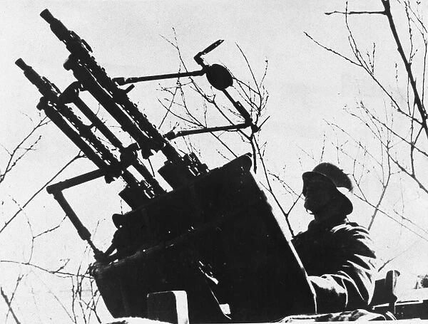 German machine gun position in France WWII