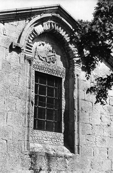 Greek church window, Nazareth, Northern Israel