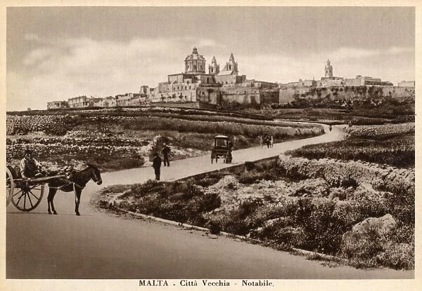Malta - View of Mdina (Citta Vecchia or Citta Notabile)