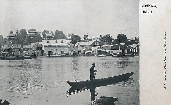 Monrovia, Liberia - Dugout canoe on the Mesurado River