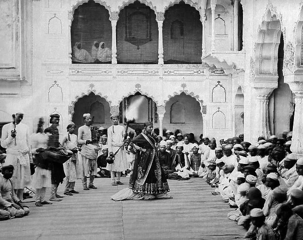 Nautch woman dancing, India