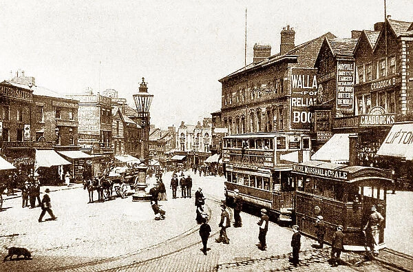 Old Market Place, Wigan early 1900's