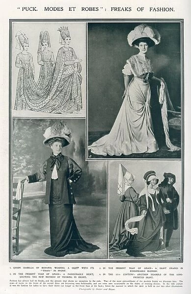 A page from The Sketch commenting on how fashions of 1907 echo those of the medieval era