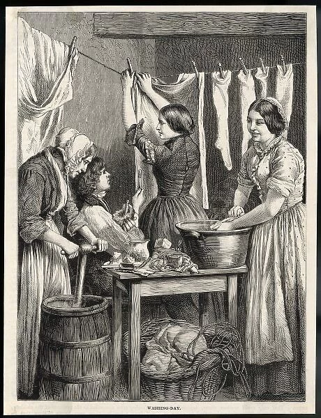Pegging out Washing  /  1875