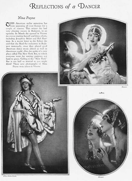 Three photographs of the American dancer Nina