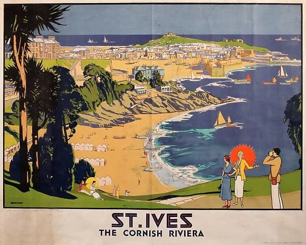 Poster, St Ives, The Cornish Riviera