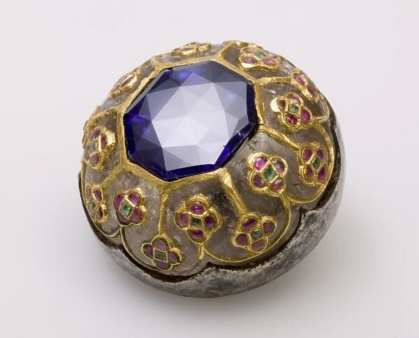 Sapphire turban button