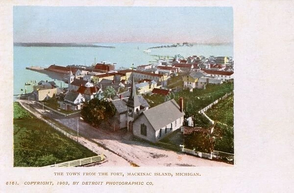 Town viewed from the Fort, Mackinac Island, Michigan
