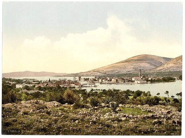 Trau, general view, Dalmatia, Austro-Hungary