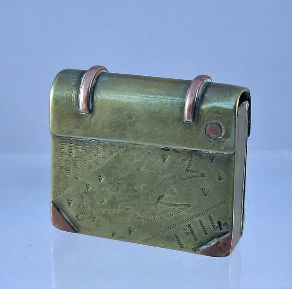 Trench Art lighter in the shape of a book, WW1