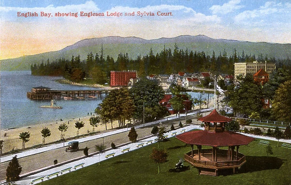 Vancouver, Canada - English Bay showing Englesea Lodge